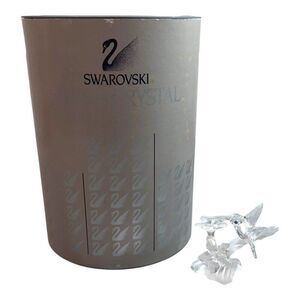Swarovski Crystal Hummingbird Bird Flower Figurine 166184 Box  Retired Ret. $225